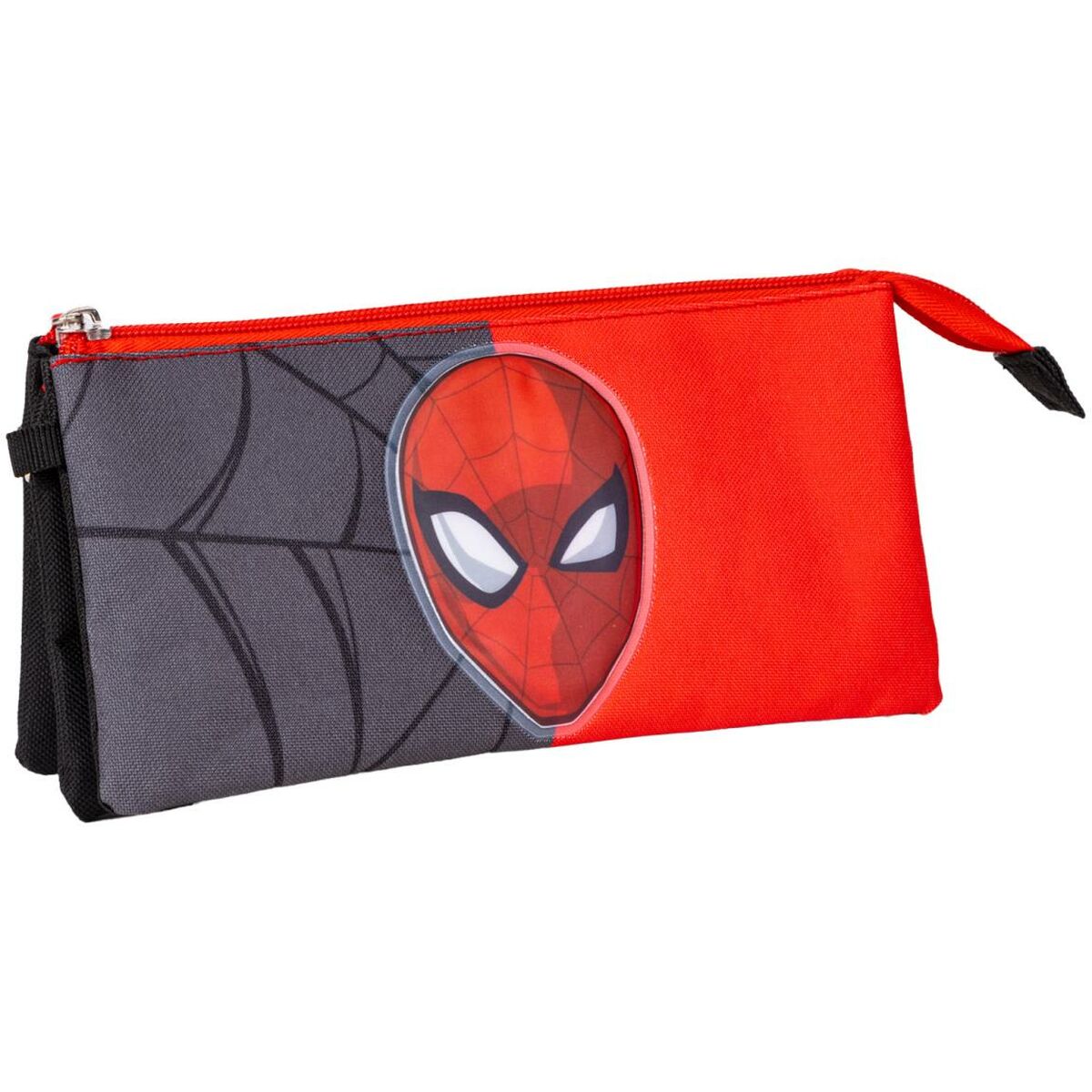 Tredobbelt bæretaske Spiderman Rød 22,5 x 2 x 11,5 cm Sort