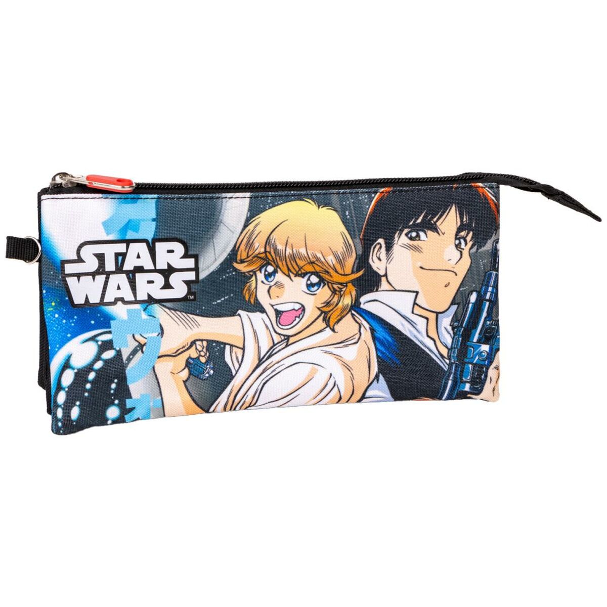 Trousse Fourre-Tout Triple Star Wars 22,5 x 2 x 11,5 cm Noir