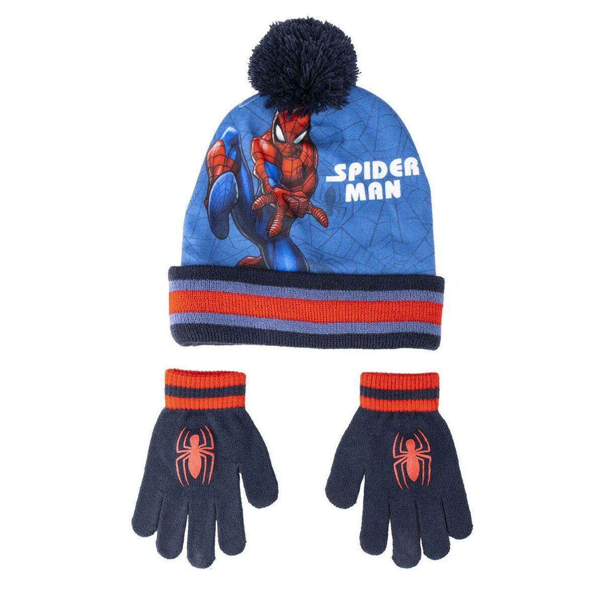 Hat & Vanter Spiderman 2 Dele Blå