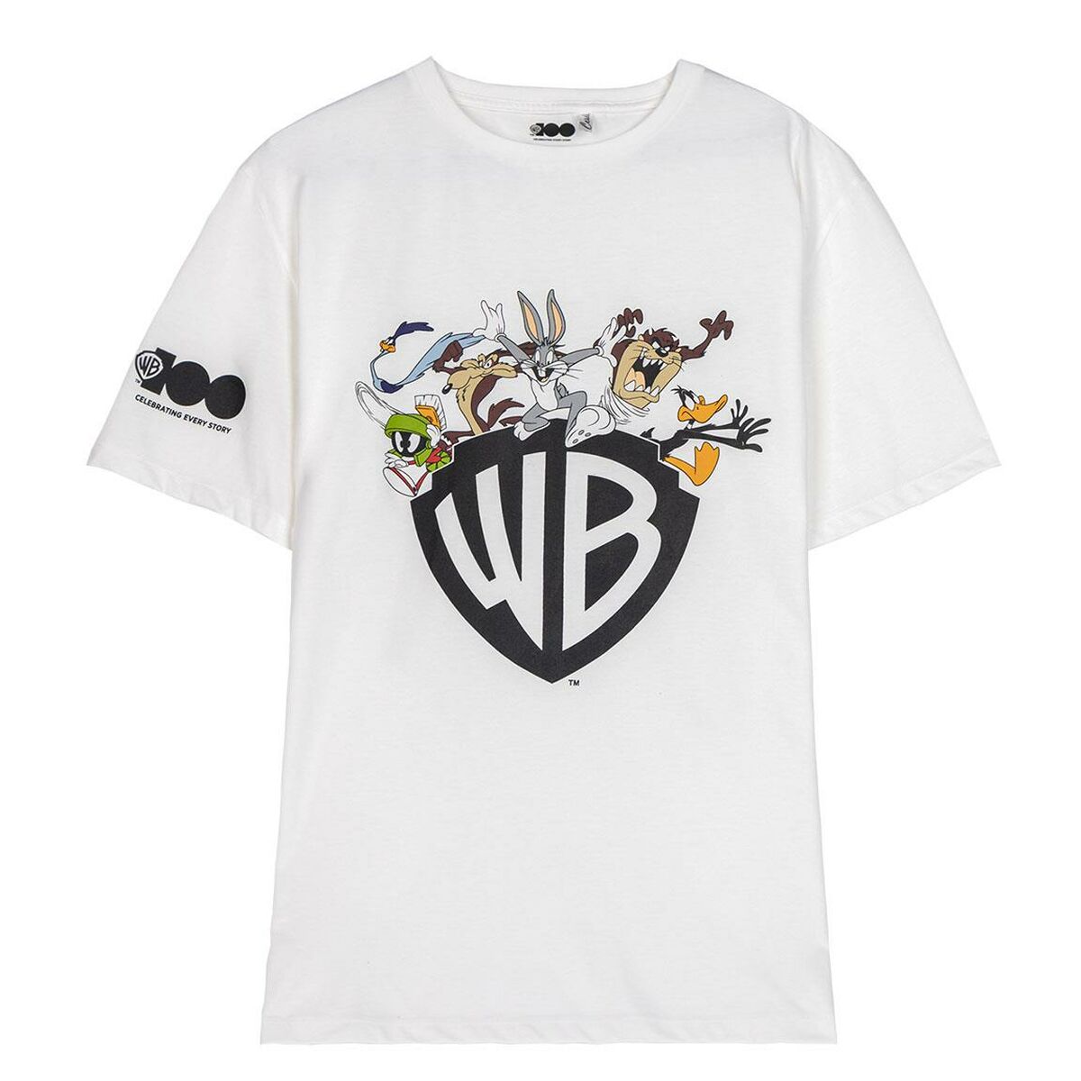T-shirt à manches courtes homme Warner Bros Blanc Adultes