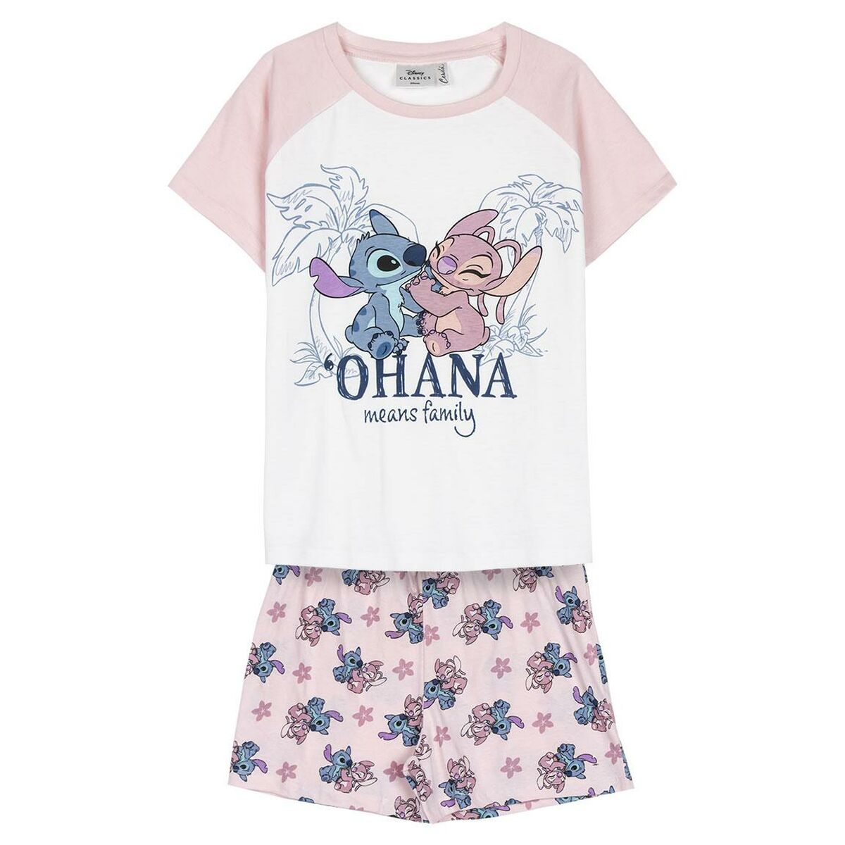 Pyjama Kinderen Stitch Roze 8 Jaar