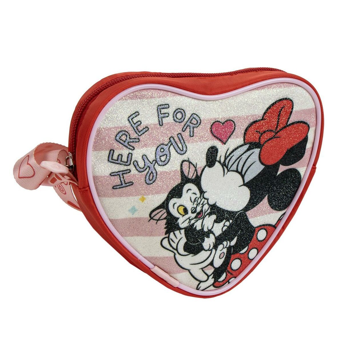 Sac à Bandoulière Minnie Mouse Rouge 15 x 14 x 4 cm