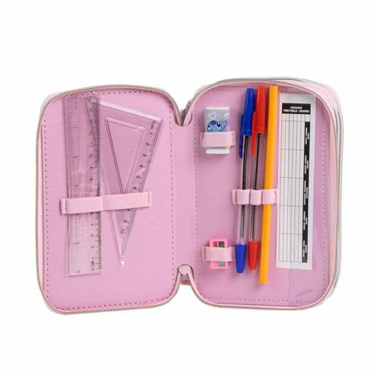 Pencil Case Stitch Lilac 12,5 x 6,5 x 19,5 cm