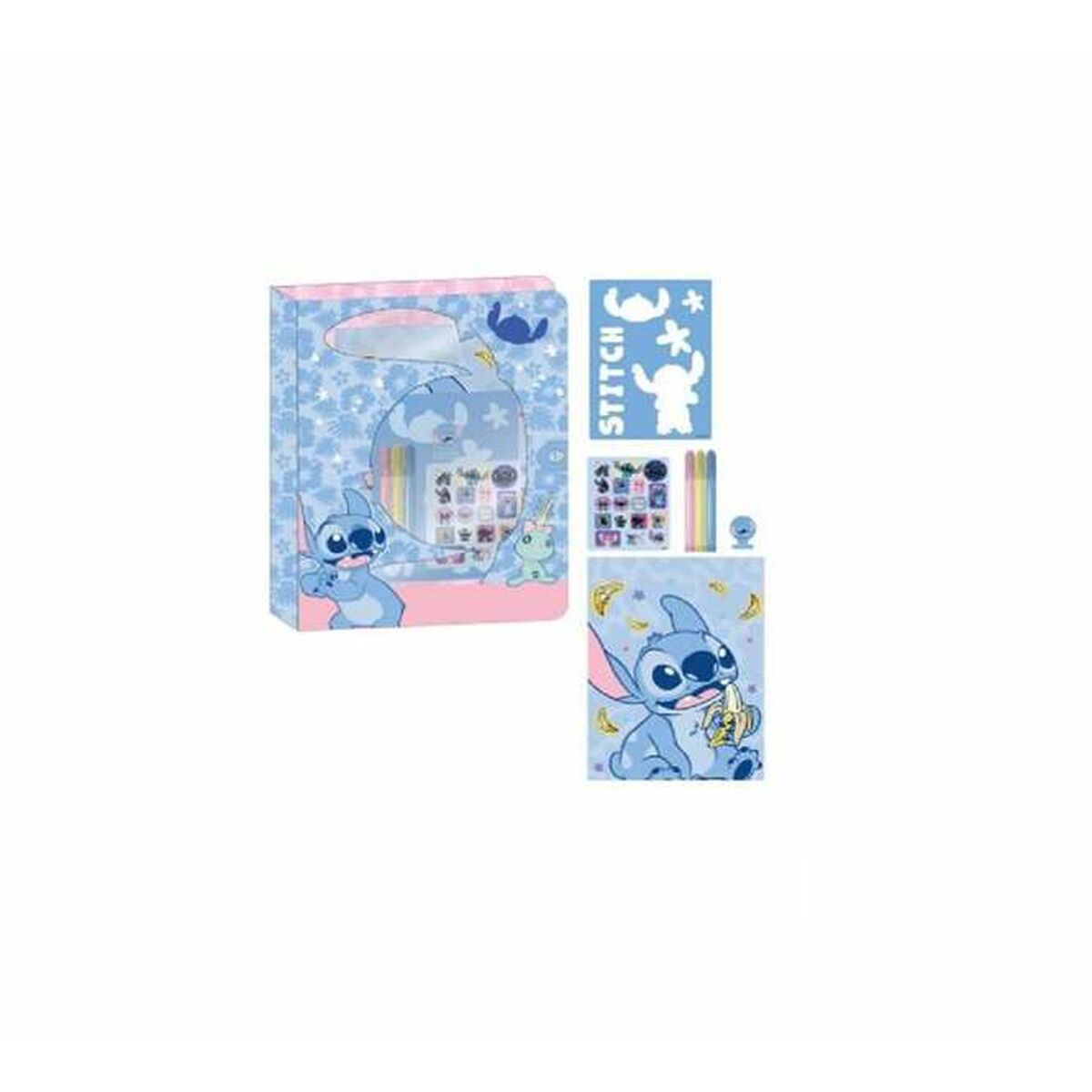 Schrijfset Stitch Multicolour 8 Onderdelen