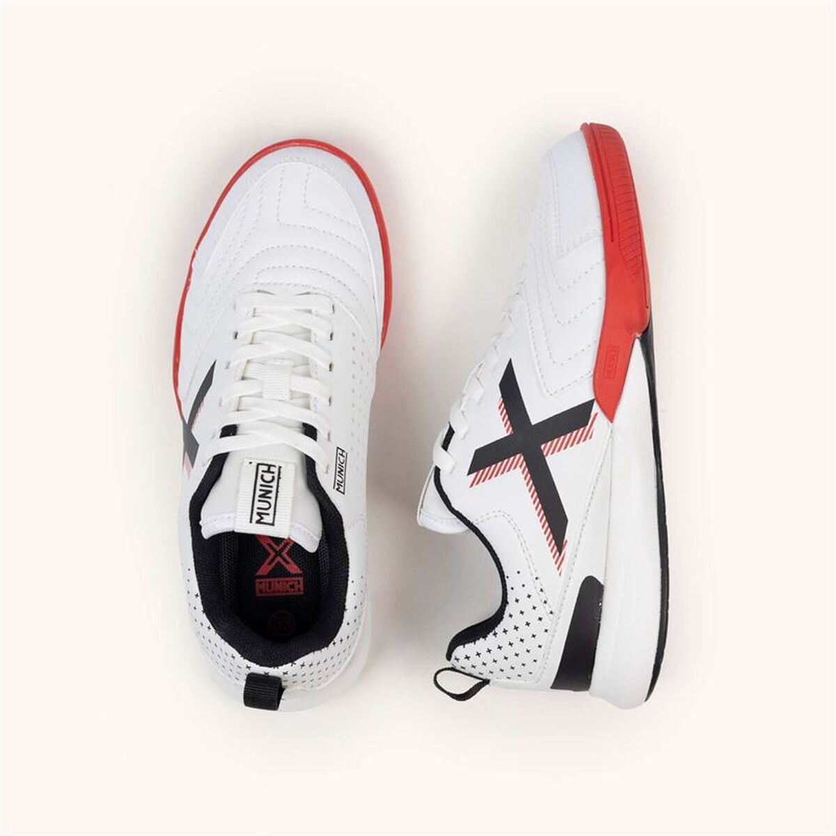 Kinder Zaalvoetbalschoenen Munich Rondito Kid 11 Wit