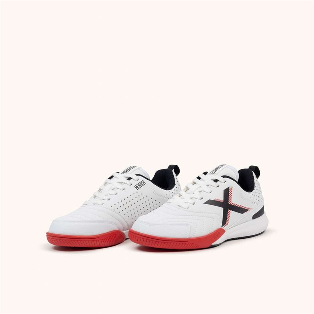 Kinder Zaalvoetbalschoenen Munich Rondito Kid 11 Wit