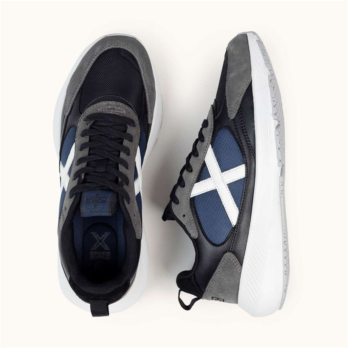 Casual Herensneakers Munich Loop 03 Zwart