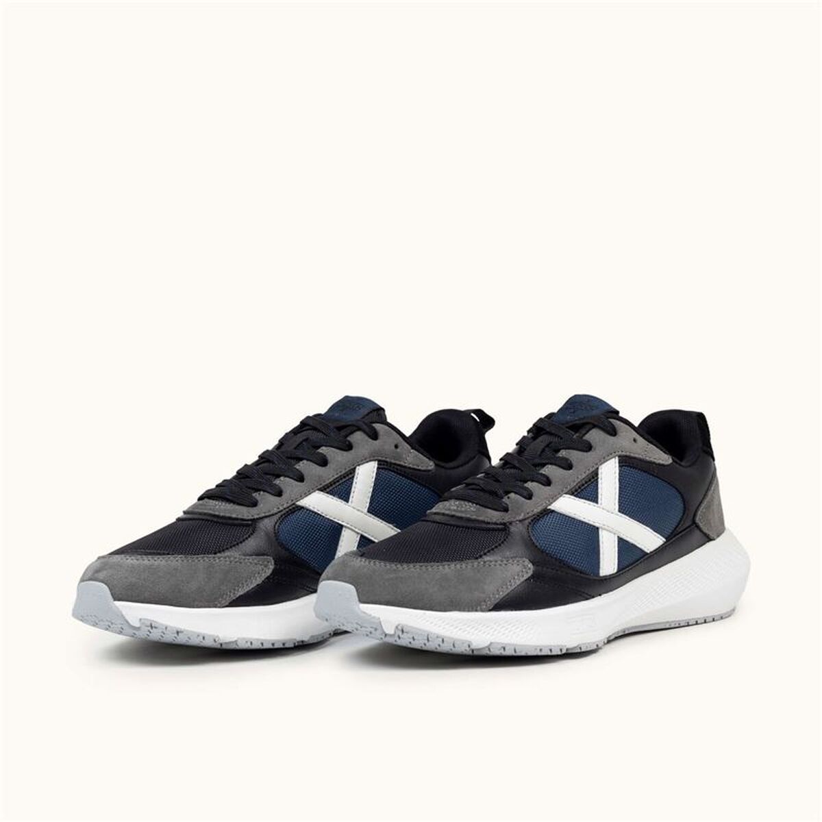 Casual Herensneakers Munich Loop 03 Zwart