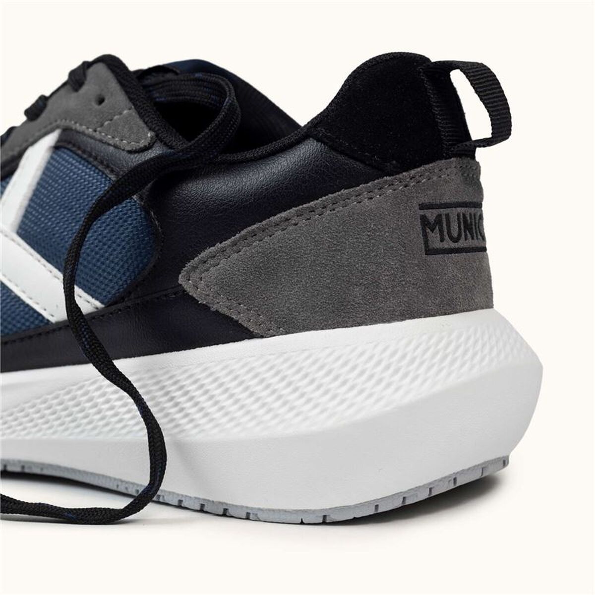 Casual Herensneakers Munich Loop 03 Zwart
