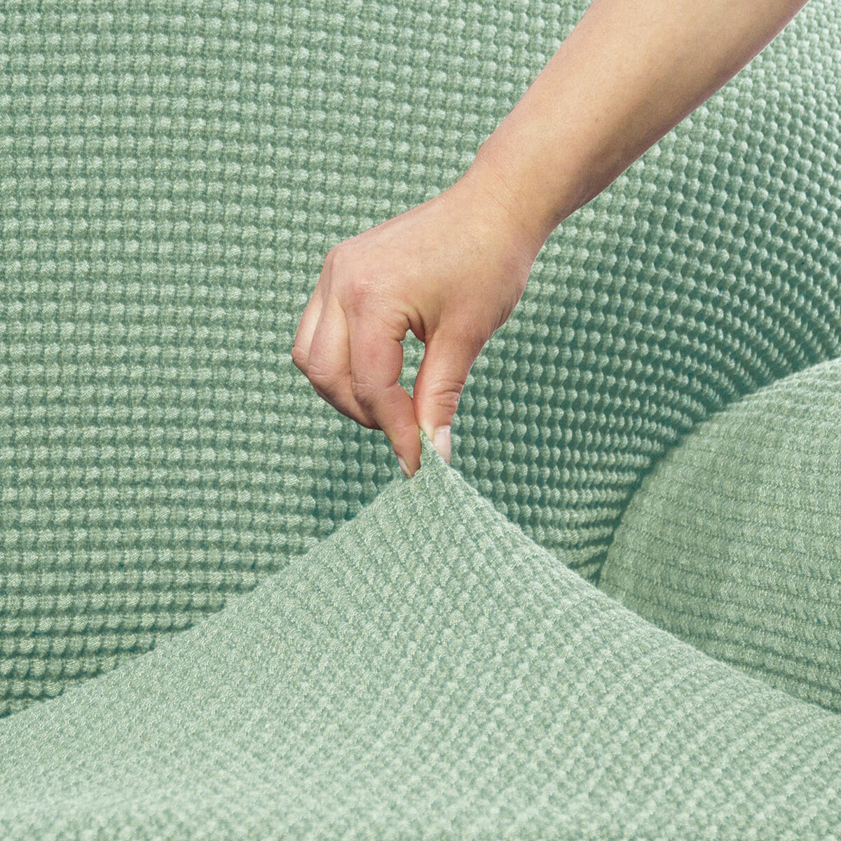Bezug für Chaiselongue mit langem Arm links Sofaskins NIAGARA türkis (Restauriert C) - Thumbnail 5