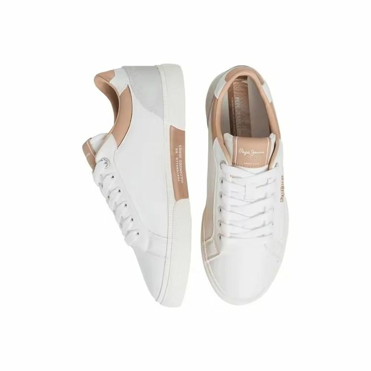 Sports Trainers for Women Pepe Jeans Kenton Court Golden