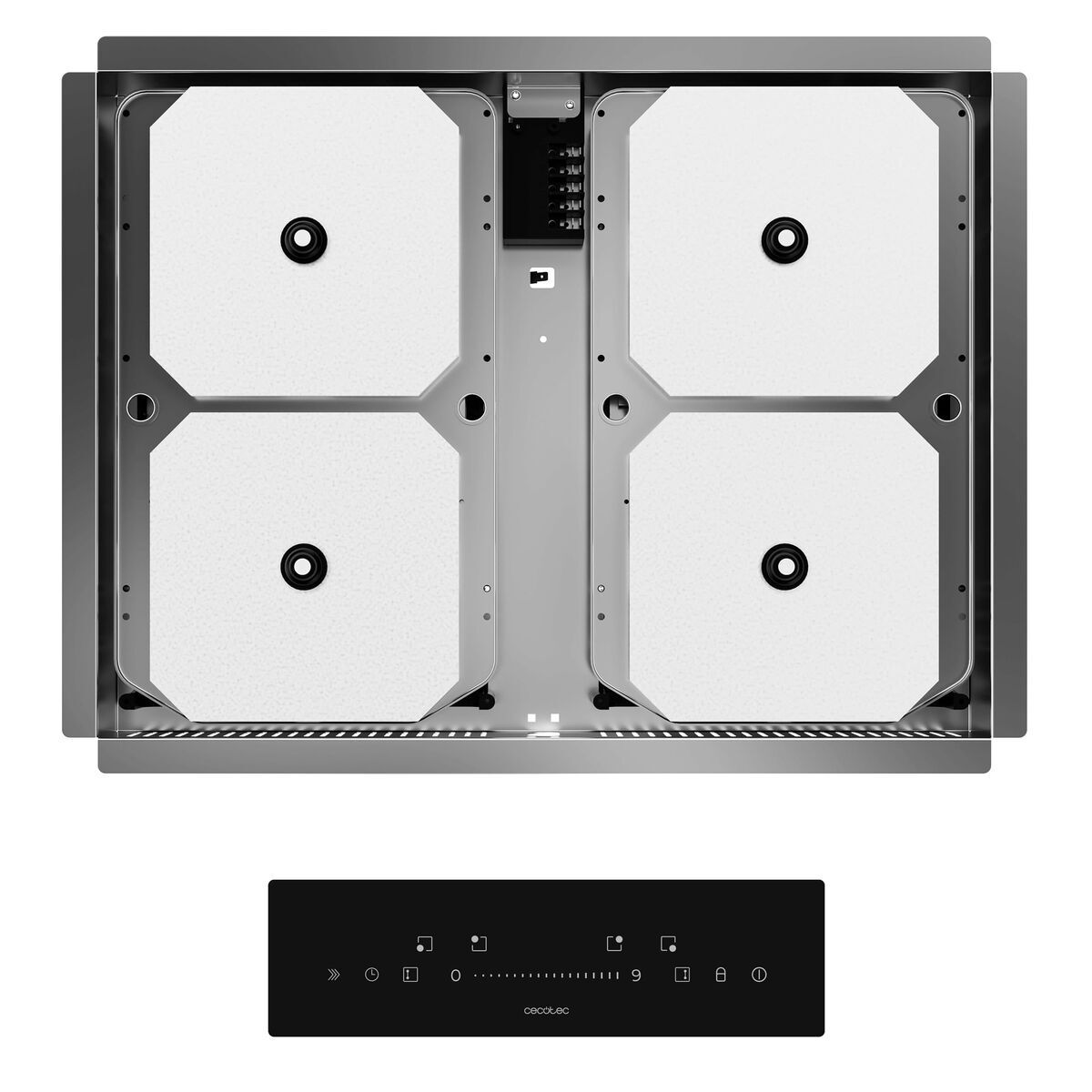 Cecotec Placa de inducción integrable Squad I 4300 7200W FullFlex negra mate Booster