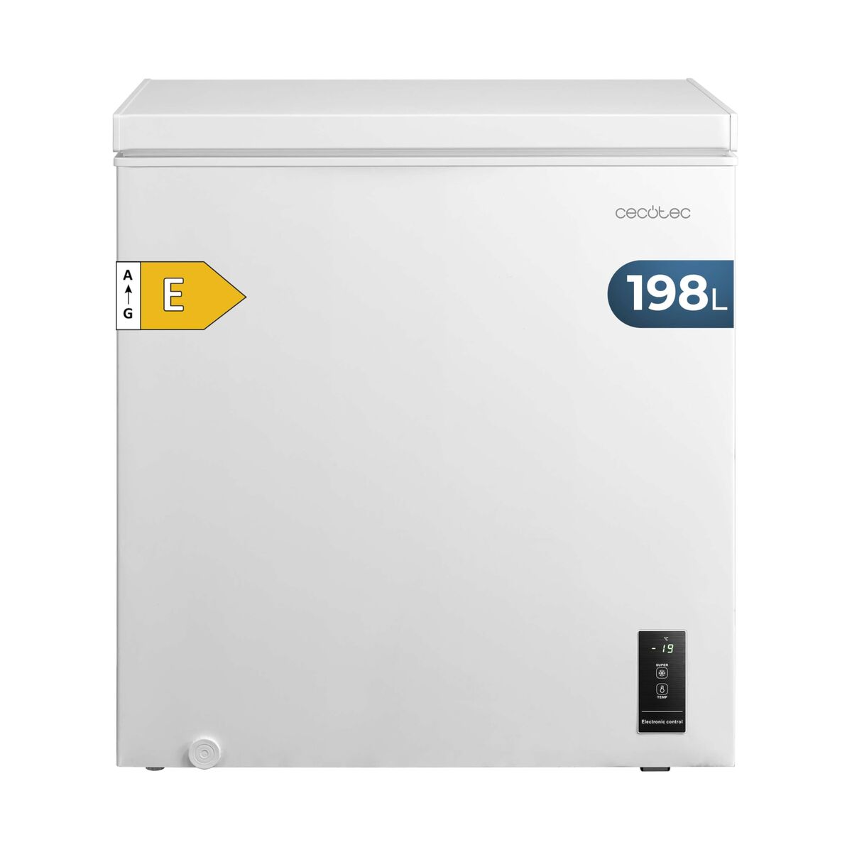 Cecotec Congelador horizontal Bolero CoolMarket Chest 198P 198L blanco, clase E, 38 dB