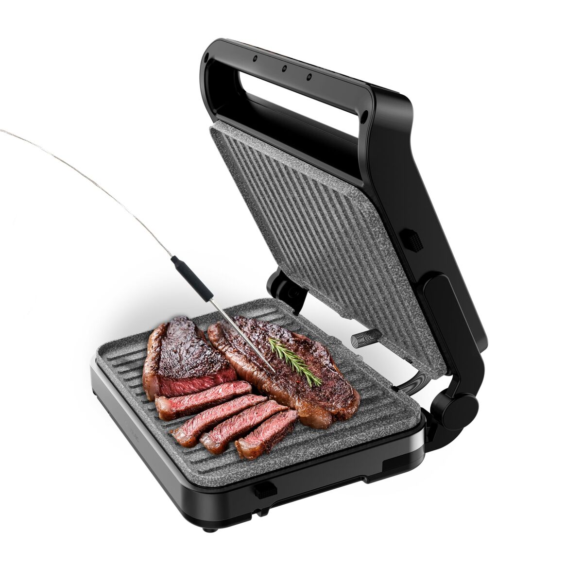 Cecotec Parrilla Eléctrica Rock'nGrill 2000 PerfectCook 2000W LED acero apta lavavajillas