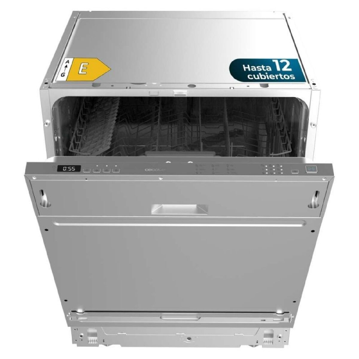 Cecotec Lavavajillas integrable 13 cubiertos acero 6110 Full-BI 6 programas eficiencia E