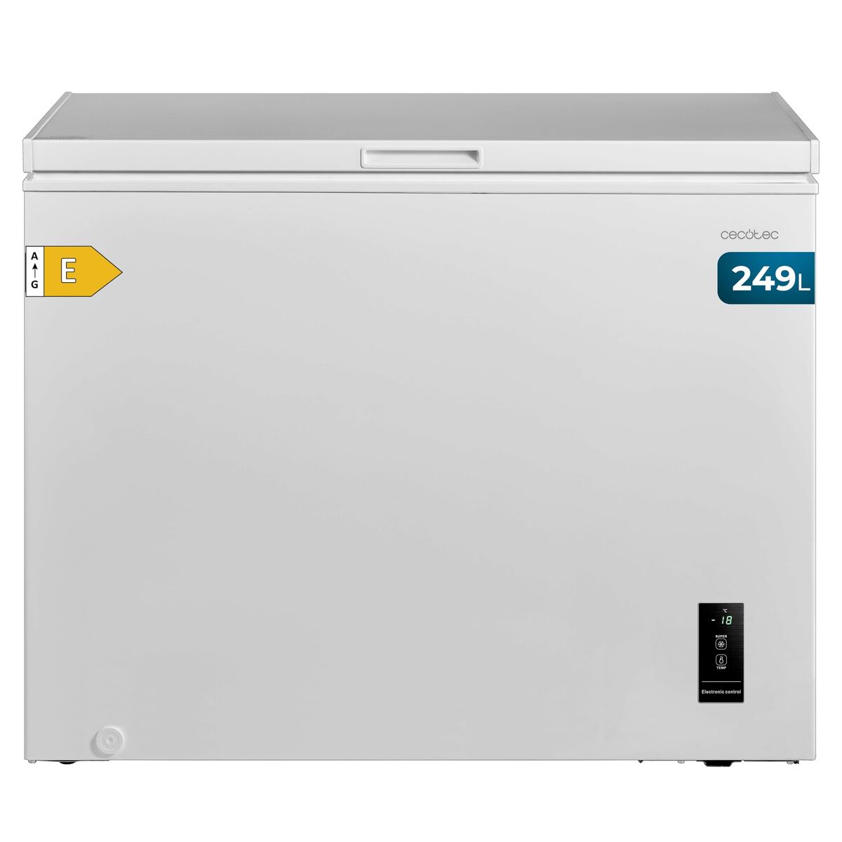 Cecotec Congelador horizontal 249L Bolero CoolMarket Chest 249P blanco clase E LED dual