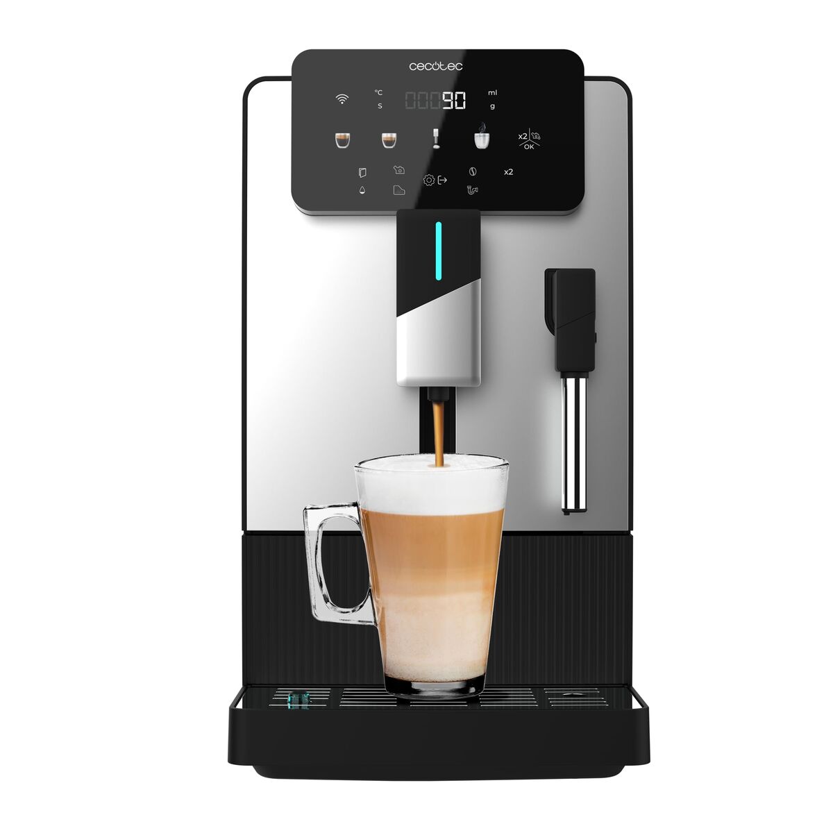 Cecotec Cafetera Superautomática Cremmaet Steam 19 bar 1,1L negro vaporizador 1500W