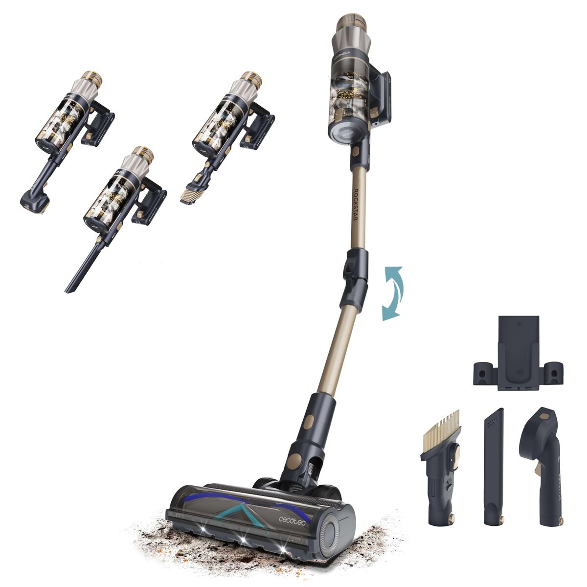 Aspirador Escoba Cecotec Rockstar RS90 Pet Flex 600 W