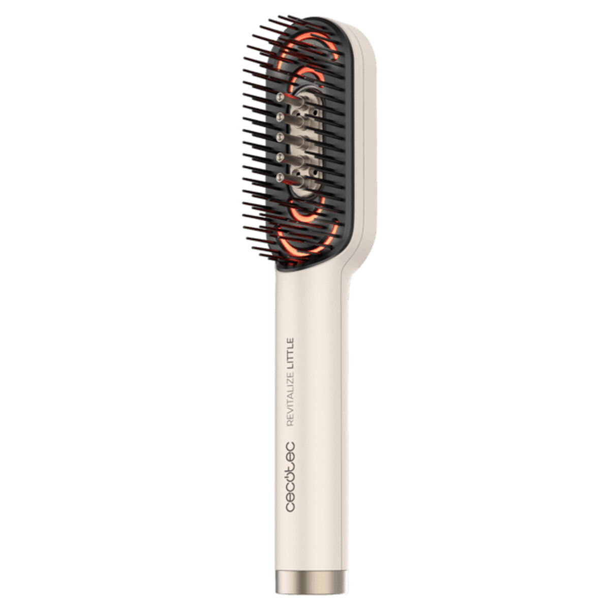 Cecotec Cepillo Reparador HairCare Revitalize Little LED, masaje, serum, recargable, champagne