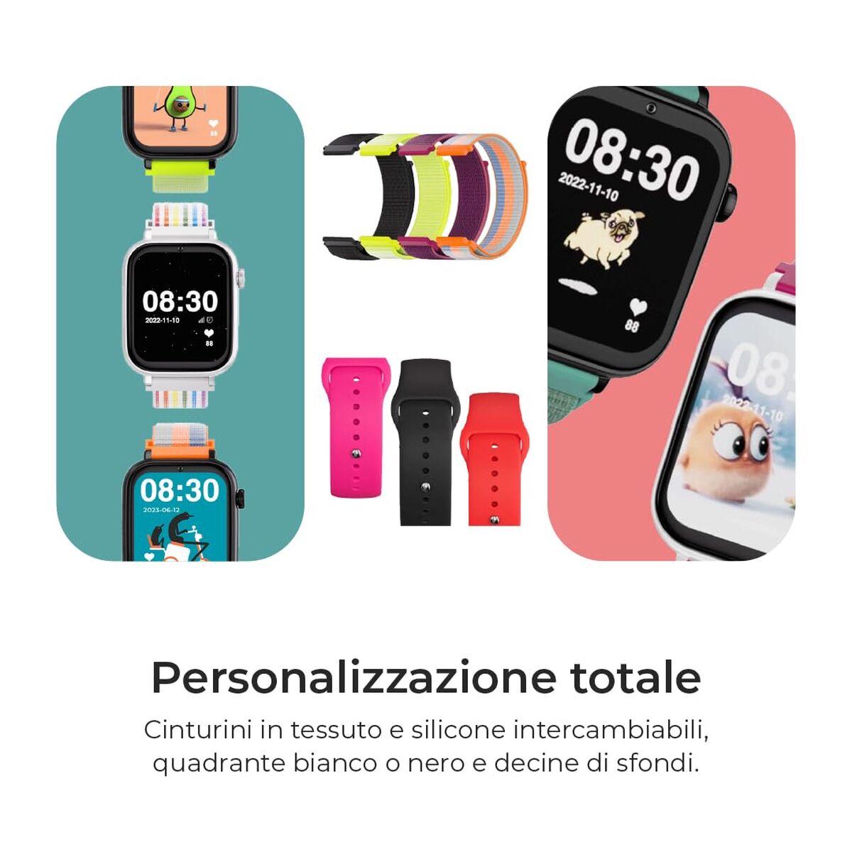 Smartwatch Save Family SW+B.CTF Violet Silver Raspberry