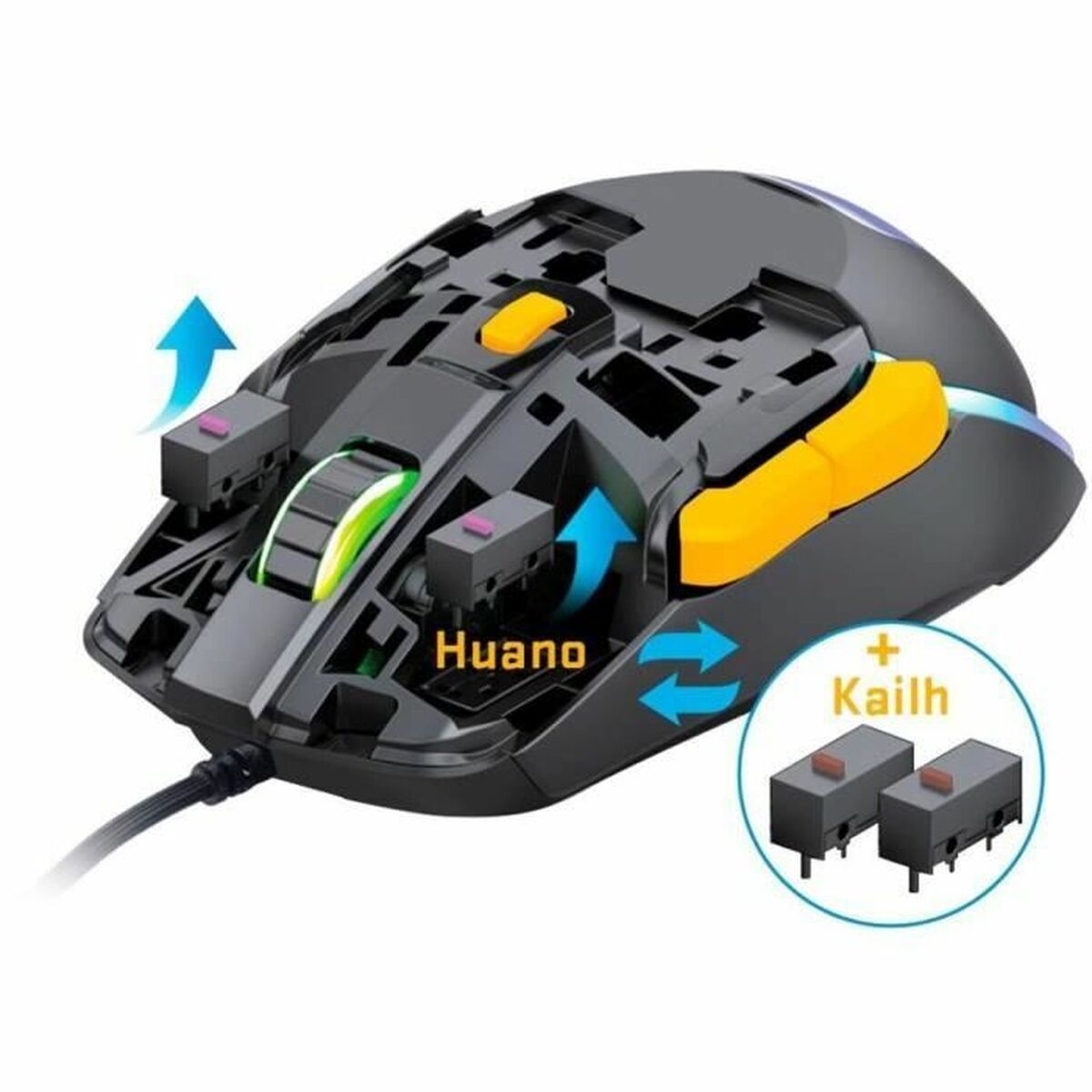 Afbeeldingen van Mouse Yenkee MARKSMAN YMS 3600YW Yellow 3600 DPI