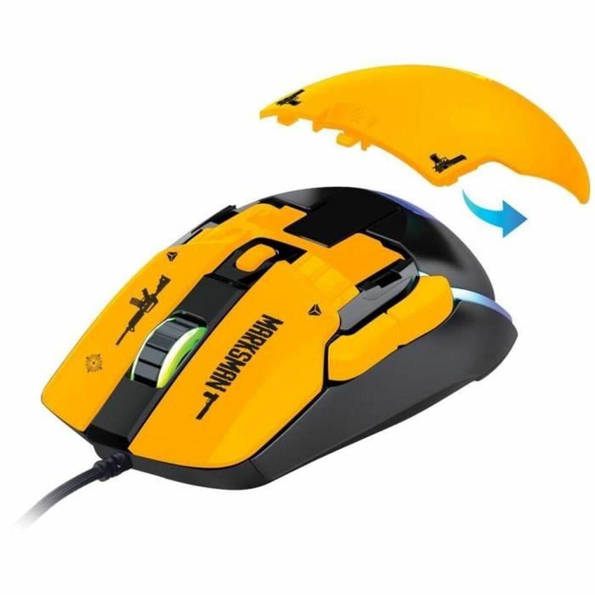 Afbeeldingen van Mouse Yenkee MARKSMAN YMS 3600YW Yellow 3600 DPI