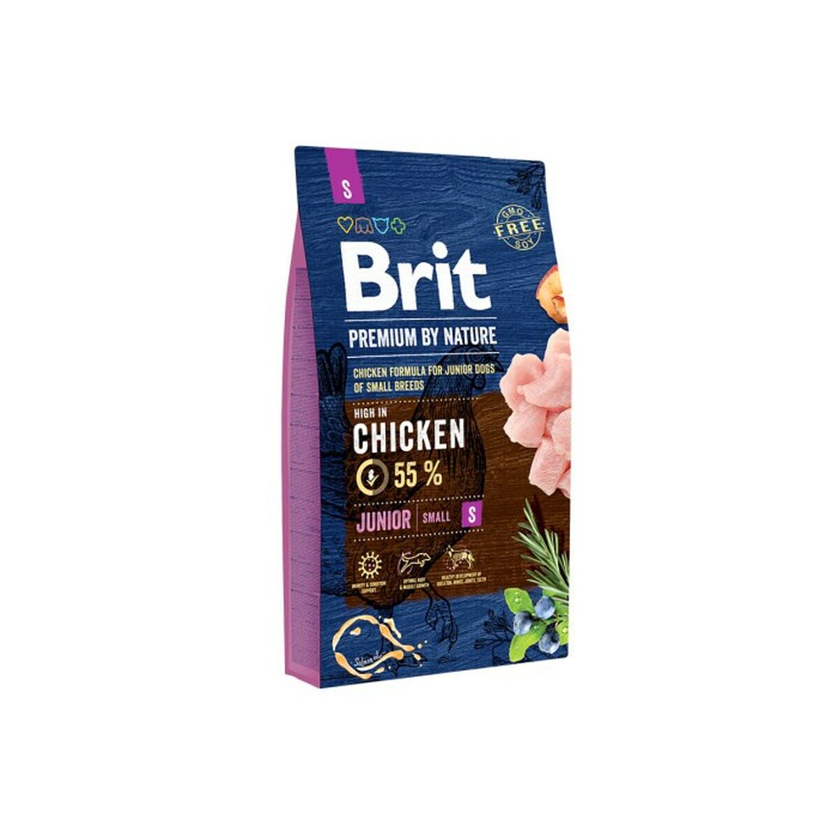 Nourriture Brit Premium by Nature Junior S Poulet 8 kg