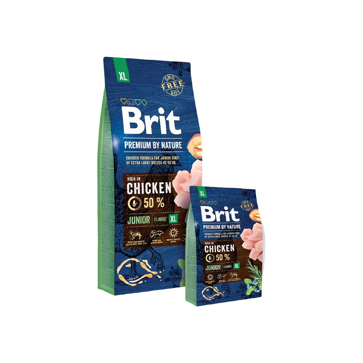 Nourriture Brit Premium by Nature Junior XL Adulte Poulet 20-40 Kg 15 kg