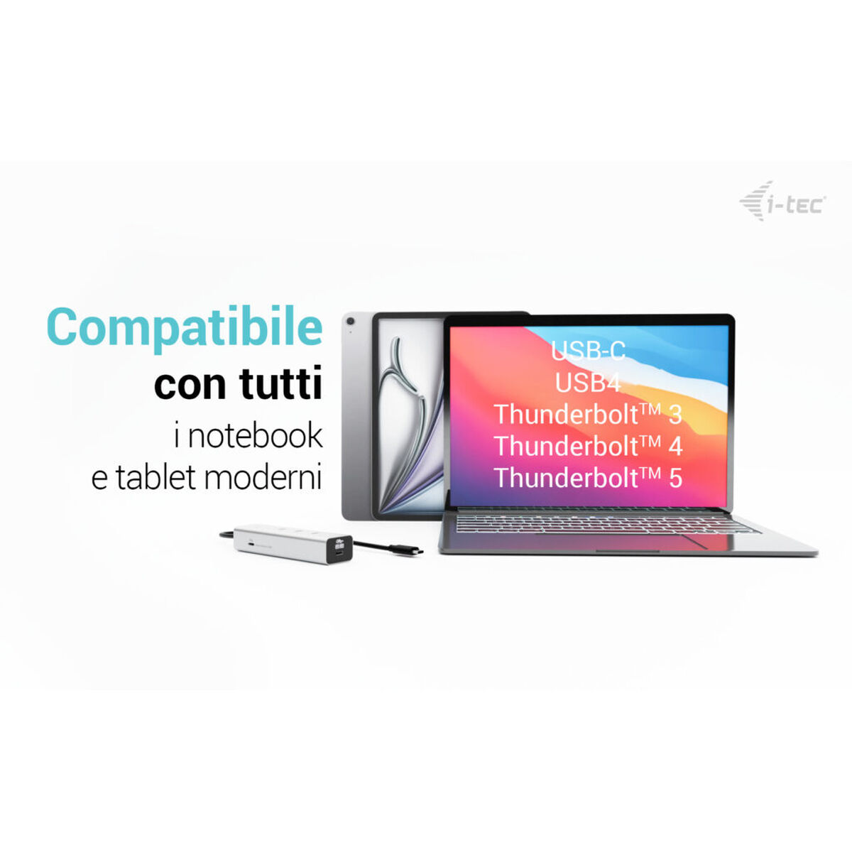 Picture of USB Hub i-Tec C31HUBMETAL8KPDPRO Silver