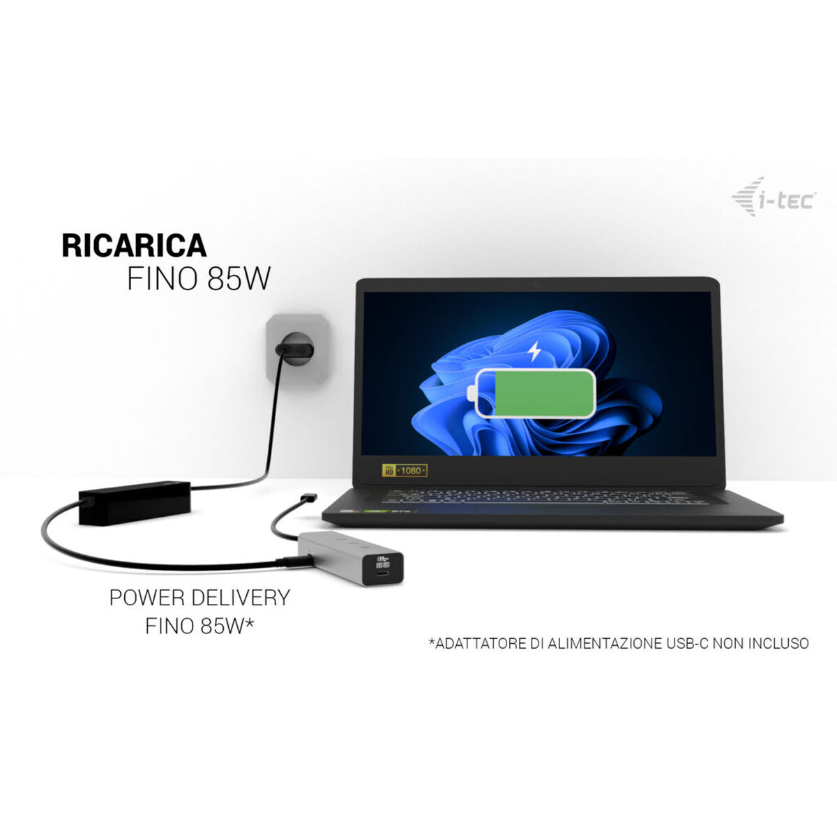 Picture of USB Hub i-Tec C31HUBMETAL8KPDPRO Silver