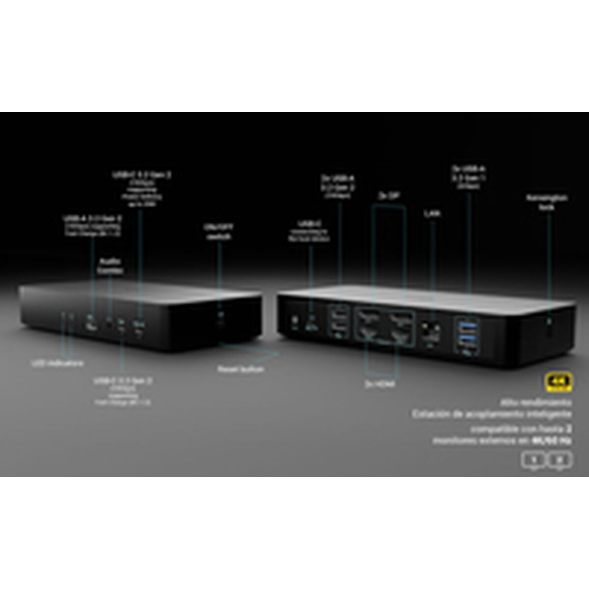 Afbeeldingen van Dockstation i-Tec CAINTGDUAL4KDOCPD