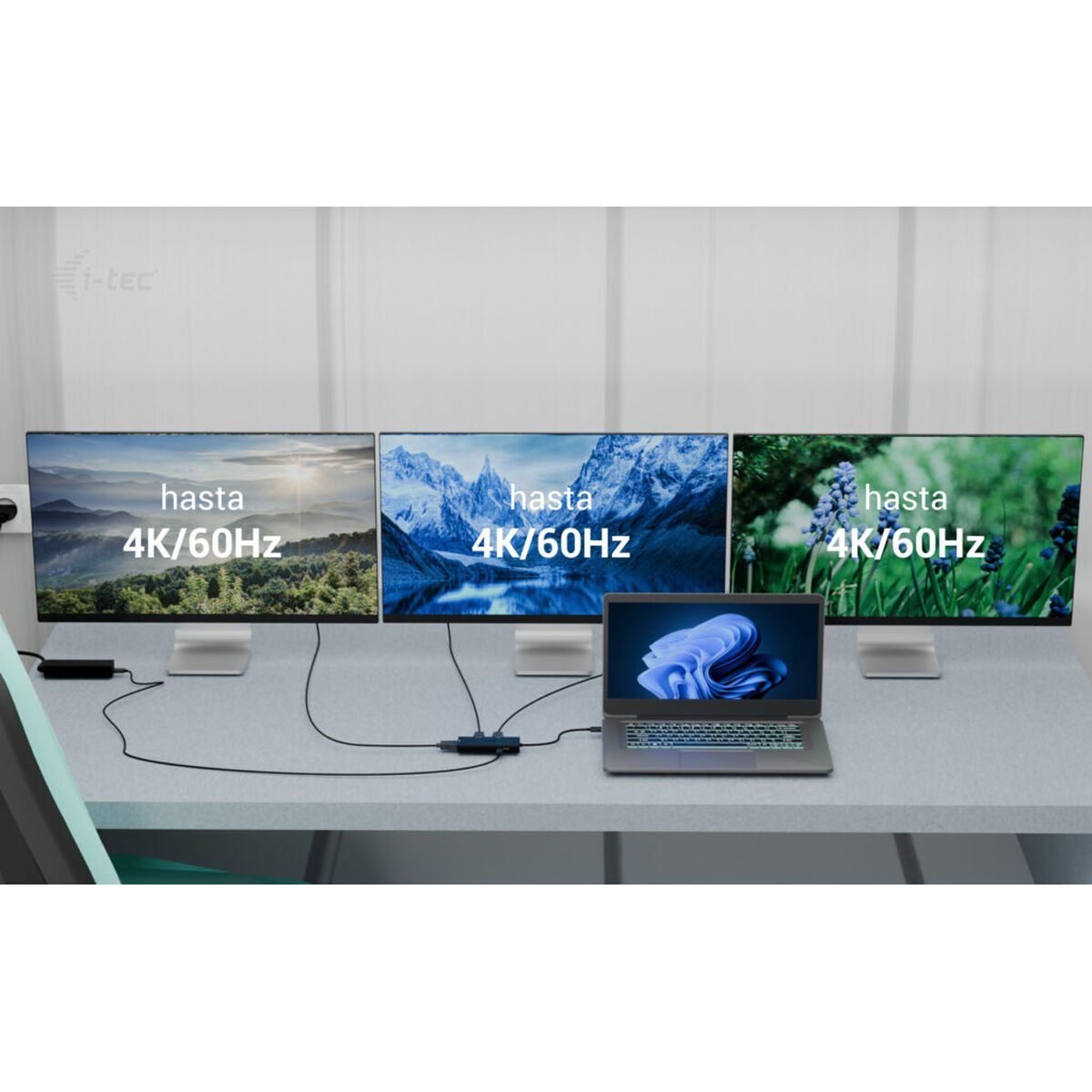 Picture of USB Hub i-Tec C31TRIPLE4KHDMIPD Black