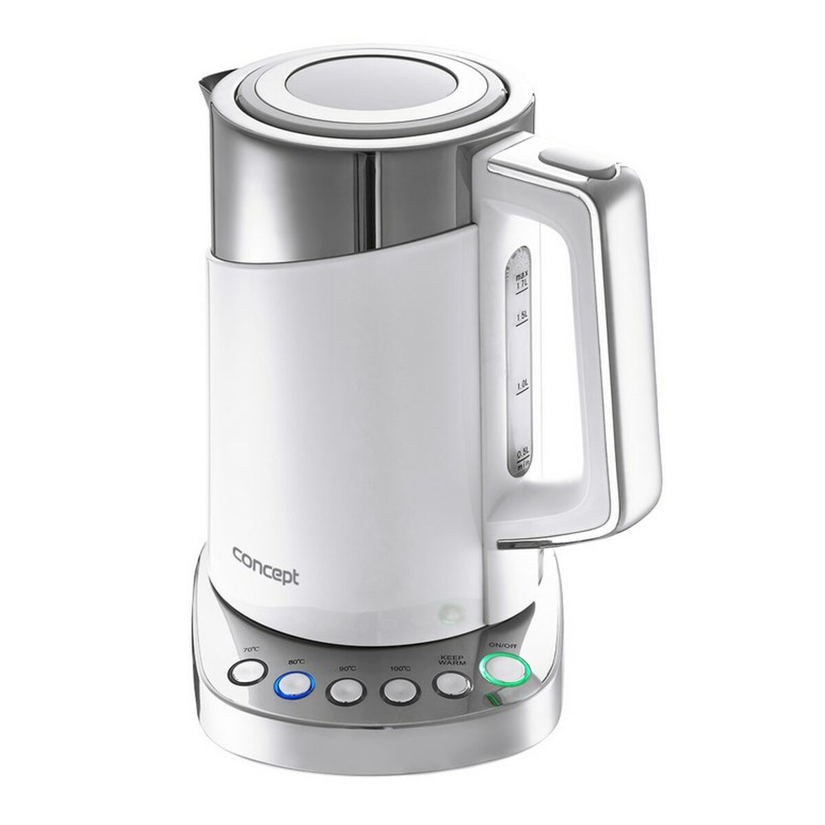 Bouilloire Concept RK3170 Blanc plástico, acero inoxidable 2200 W 1,7 L