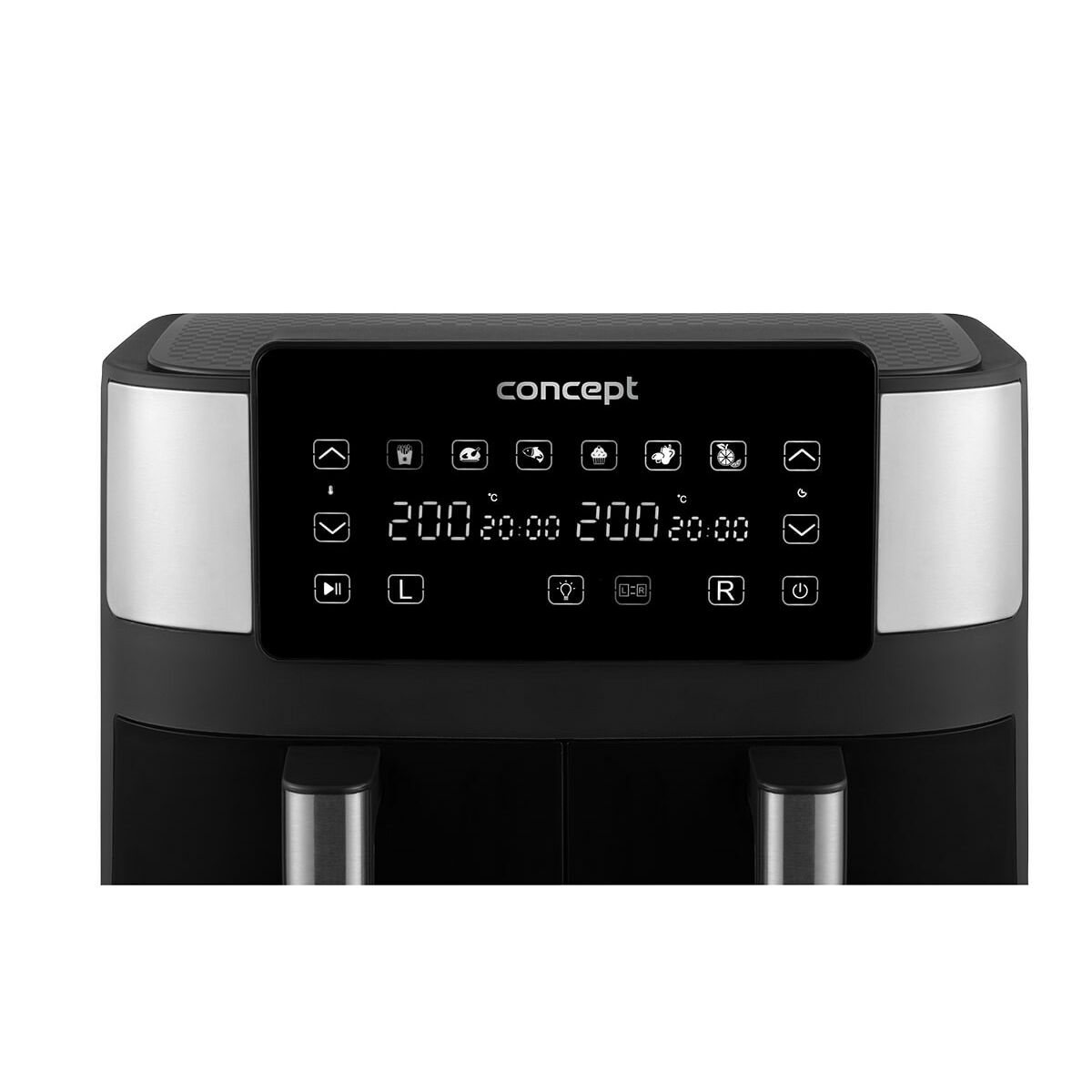 Image secondaire de Friteuse à Air Concept FR8000 Noir Argenté 2850 W 8 L