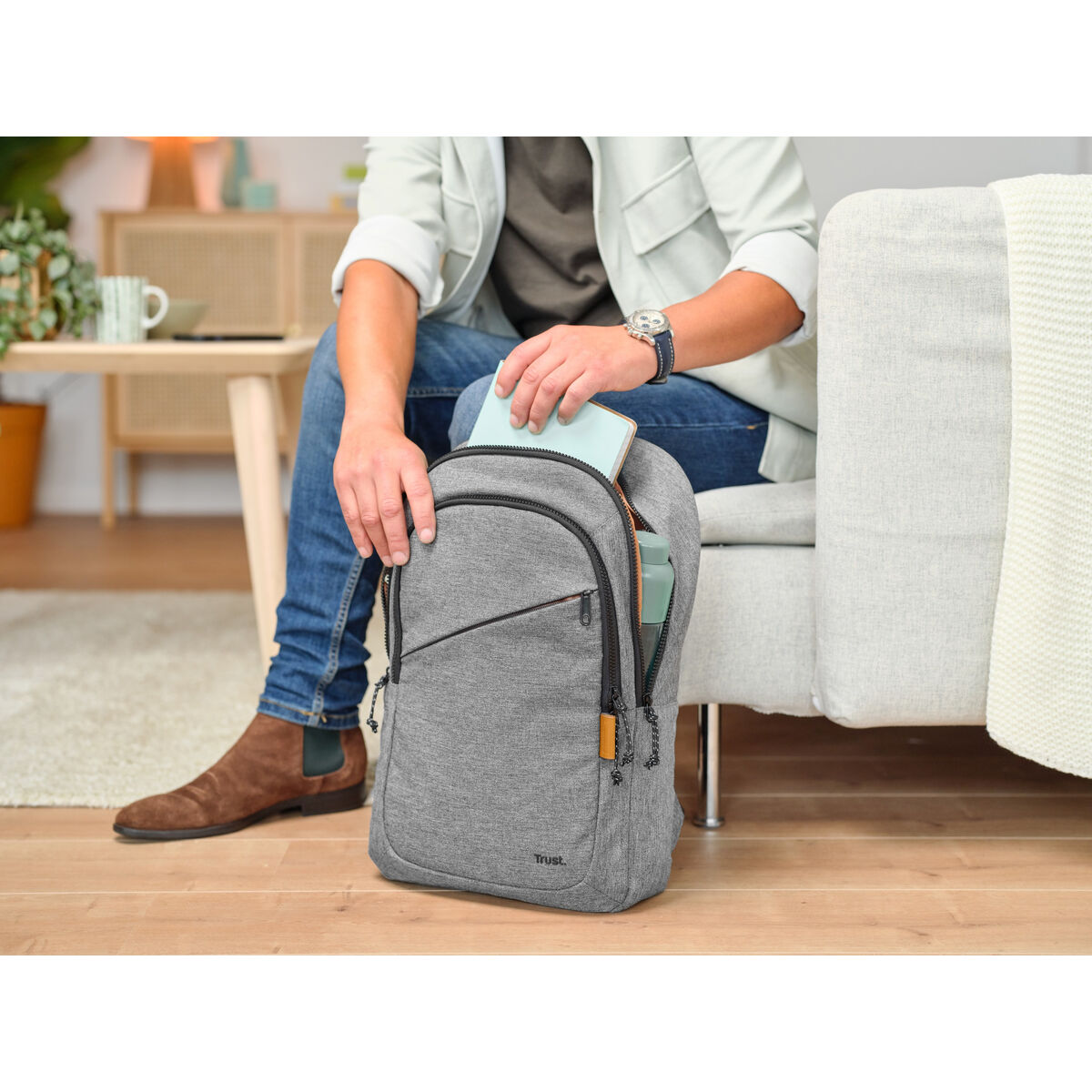 Afbeeldingen van Laptop Backpack Trust 24981 Grey