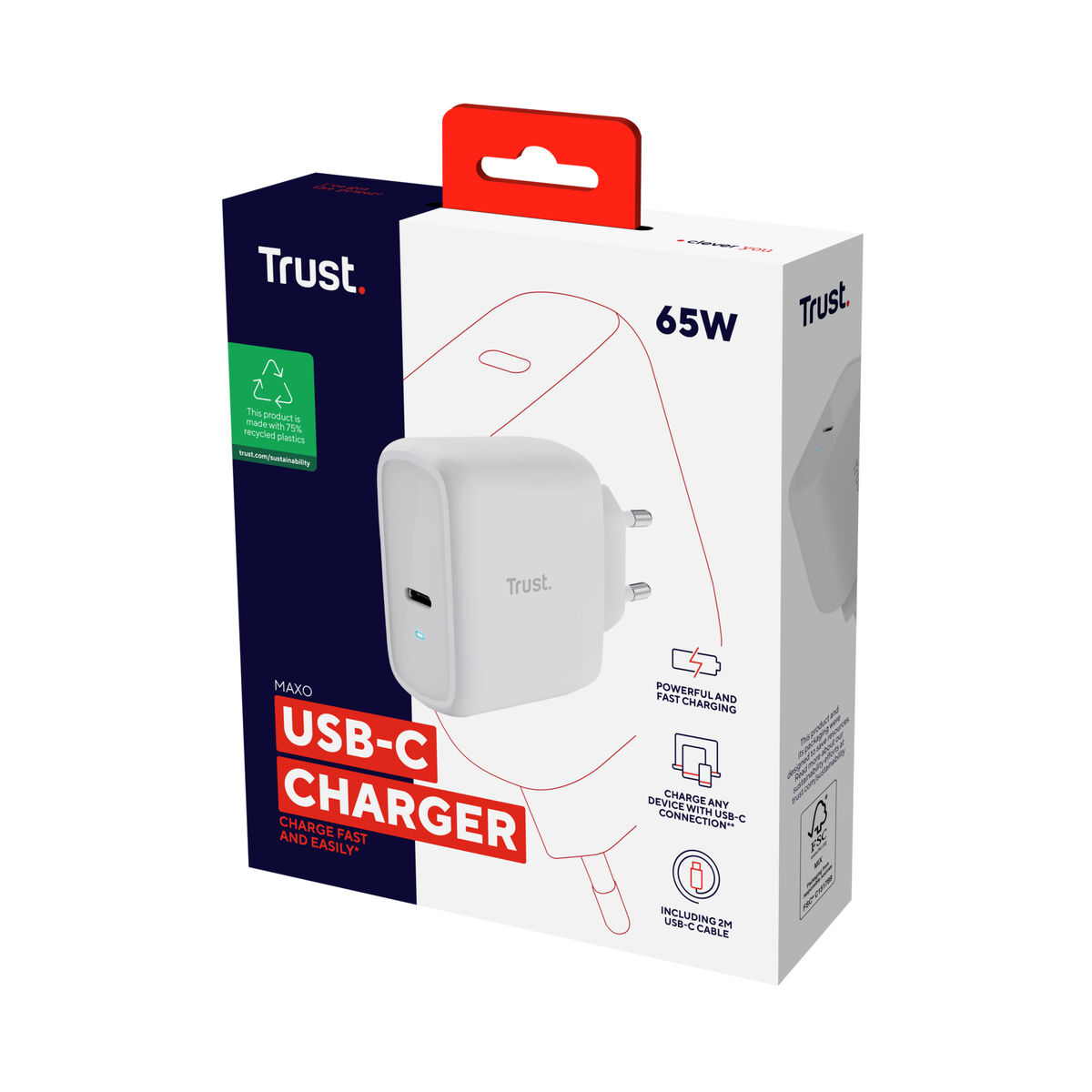 Afbeeldingen van Wall Charger Trust 25139 White