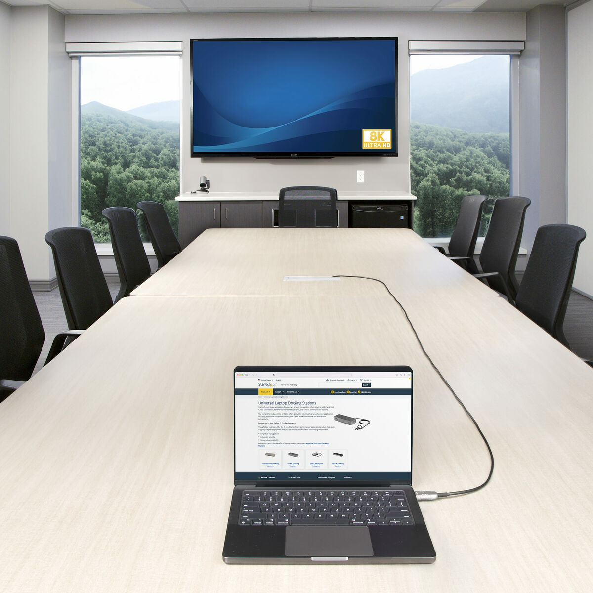 Bild von HDMI Cable Startech 8K-A-50F-HDMI-CABLE Black Silver 15,2 m