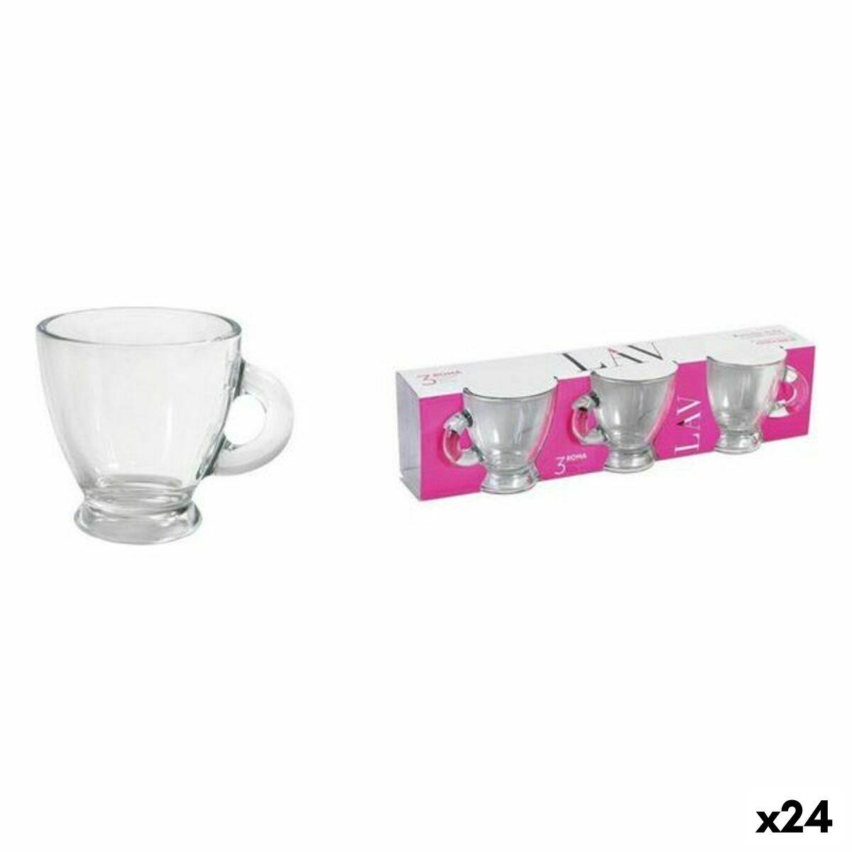 Koffieset LAV Roma 3 Onderdelen (24 Stuks) (95 ml)