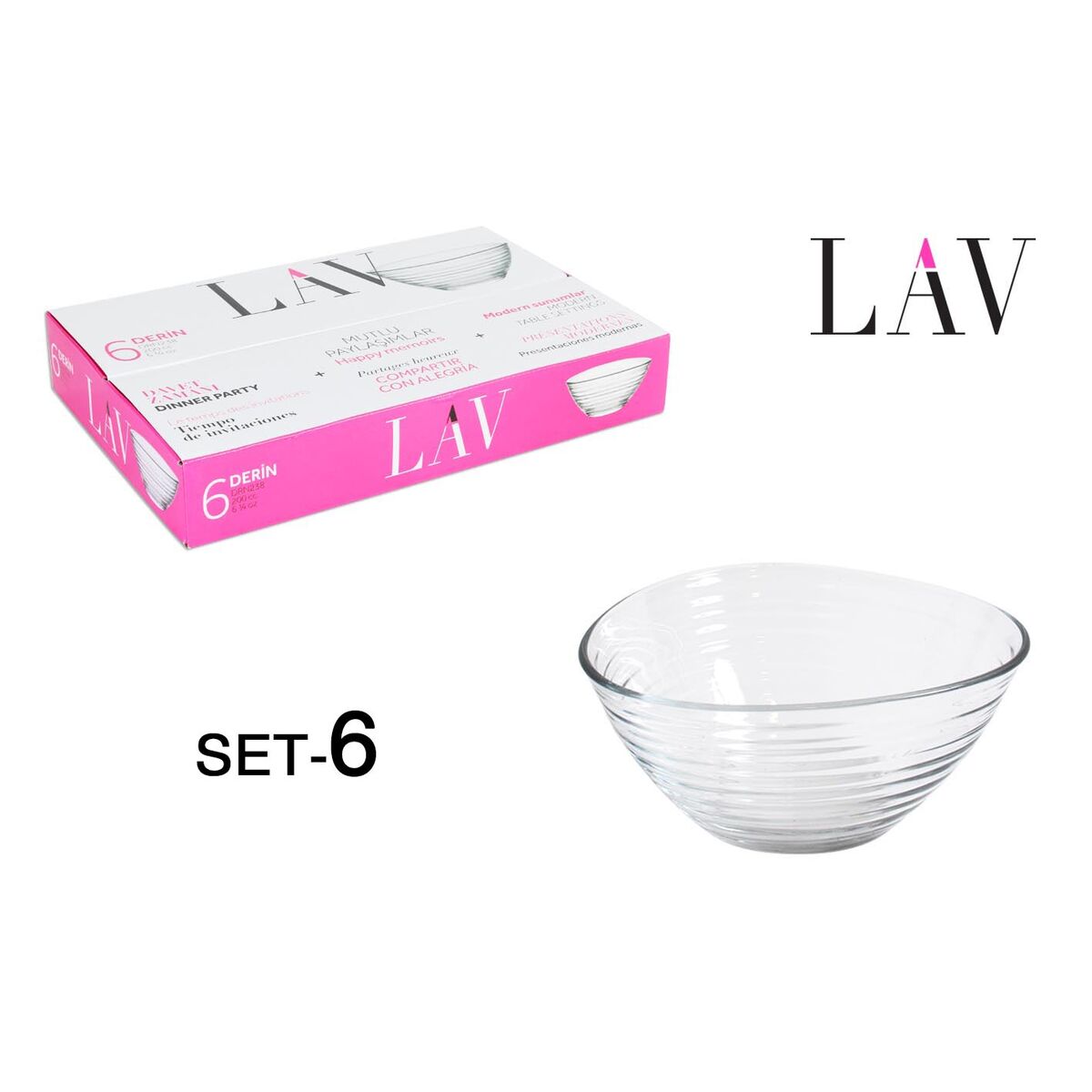 Set of bowls LAV Derin Crystal (6 uds), view 5