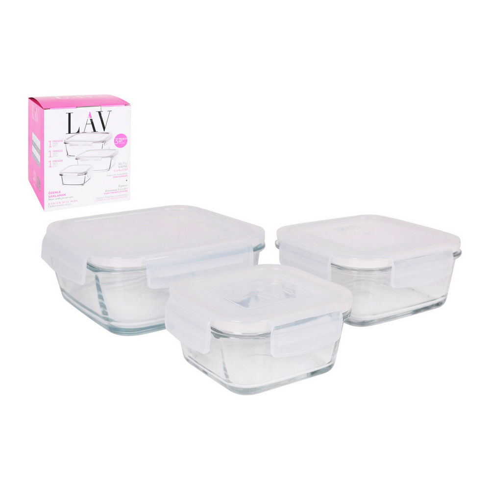 Set of 3 lunch boxes LAV Crystal (3 pcs)