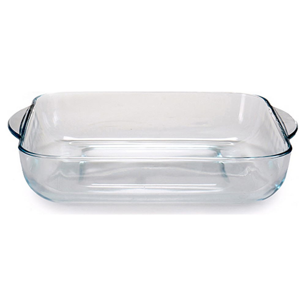Set of Kitchen Dishes Transparent Borosilicate Glass (2 Pieces)