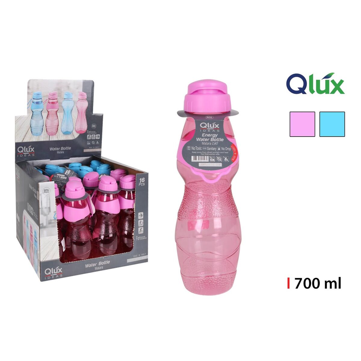 Bouteille d'eau Qlux 700 ml