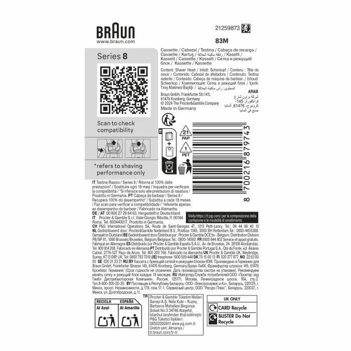 Borstel vervanger Braun Series 8