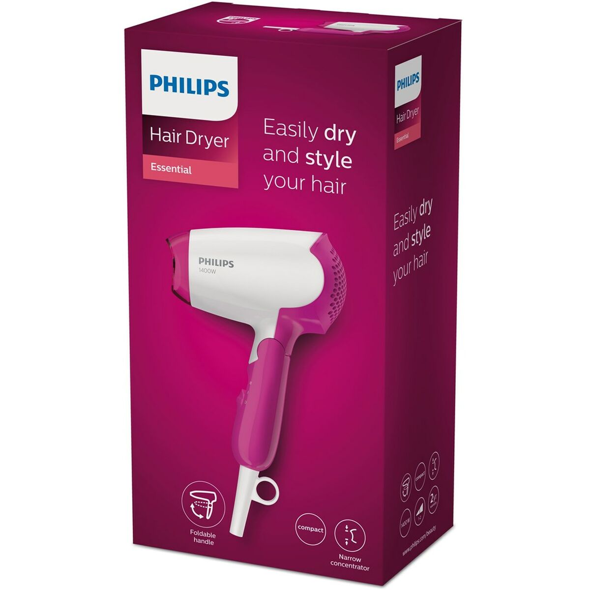 Image secondaire de Sèche-cheveux Philips BHD003/00 Blanc Rose 1400 W
