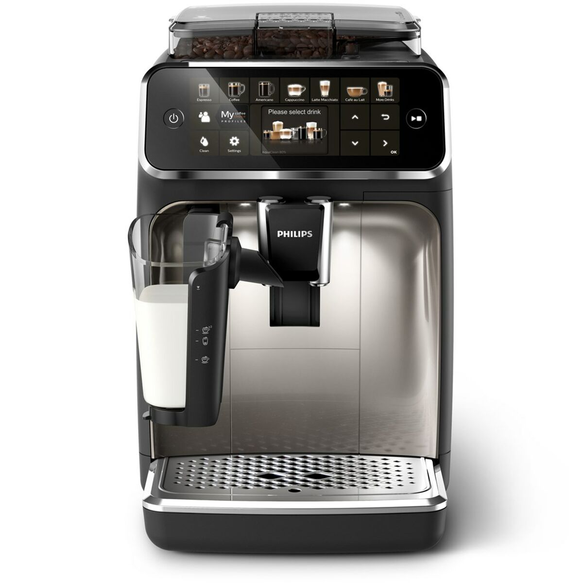 Cafetière superautomatique Philips EP5447/90 Noir Chrome 1500 W 15 bar 275 g 1,8 L