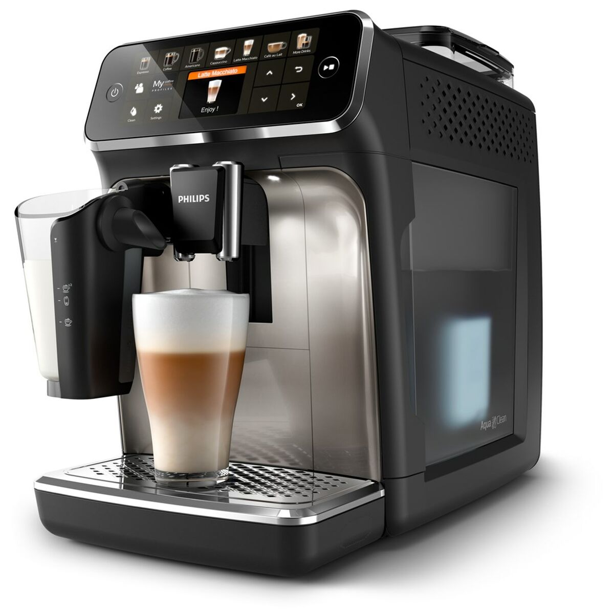 Image secondaire de la Cafetière superautomatique Philips EP5447/90 Noir Chrome