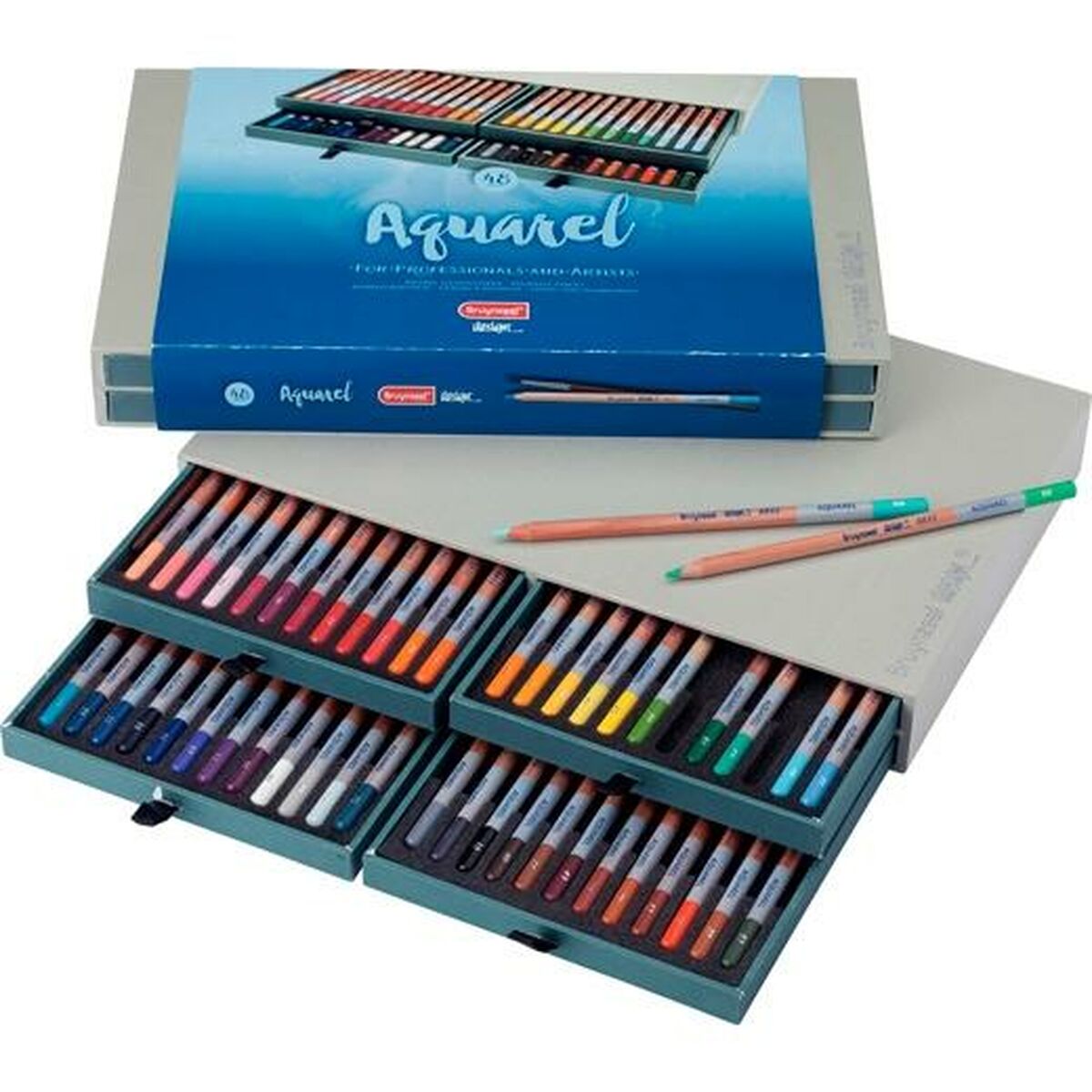 Image secondaire de crayons de couleurs pour aquarelle Talens AqUAREL DESIGN Multicouleur 48 Pièces (2 Unités)