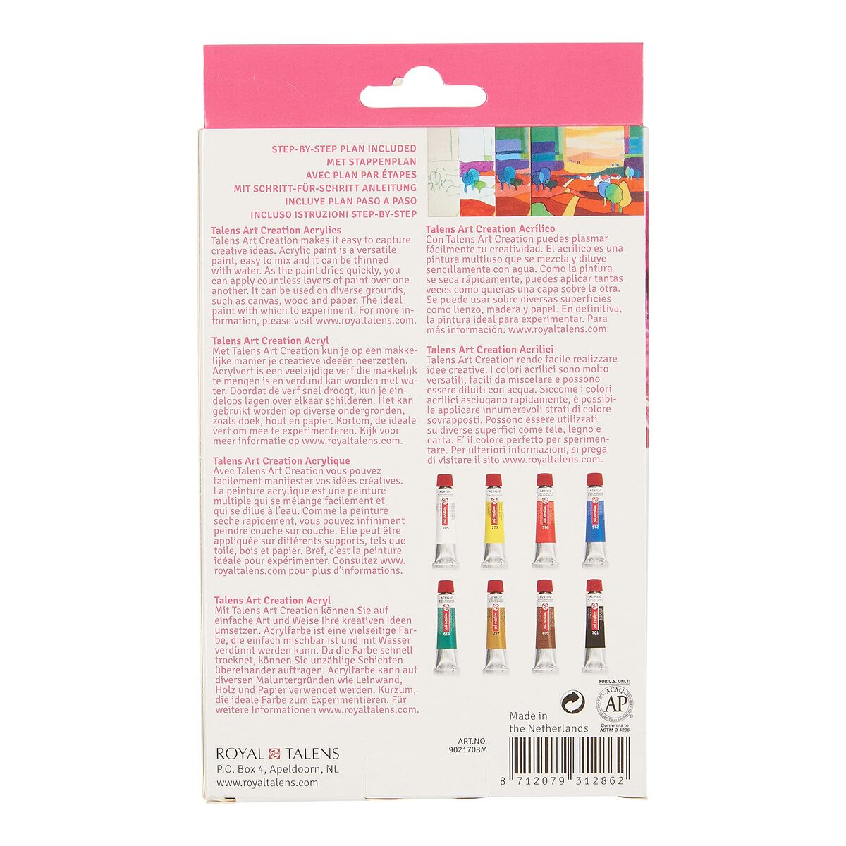 Image secondaire de Set de peinture acrylique Talens Multicouleur 12 ml 8 Pièces