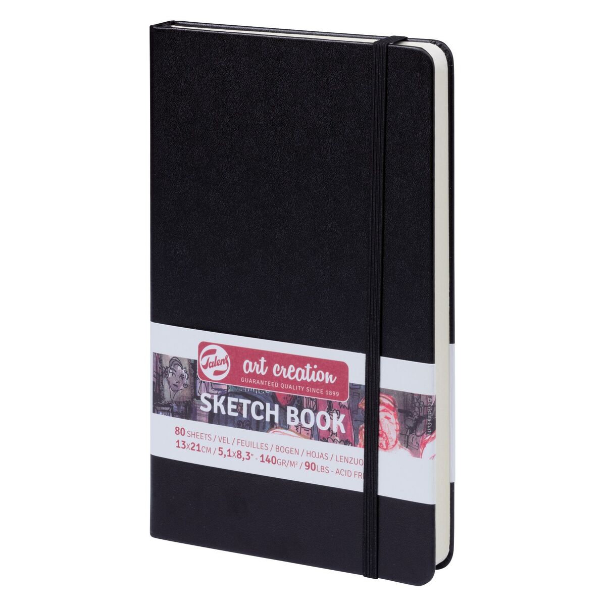 Image secondaire de Carnet de croquis Talens Art Creation Sketch Book Noir 80 Volets 13 x 21 cm (5 Unités)