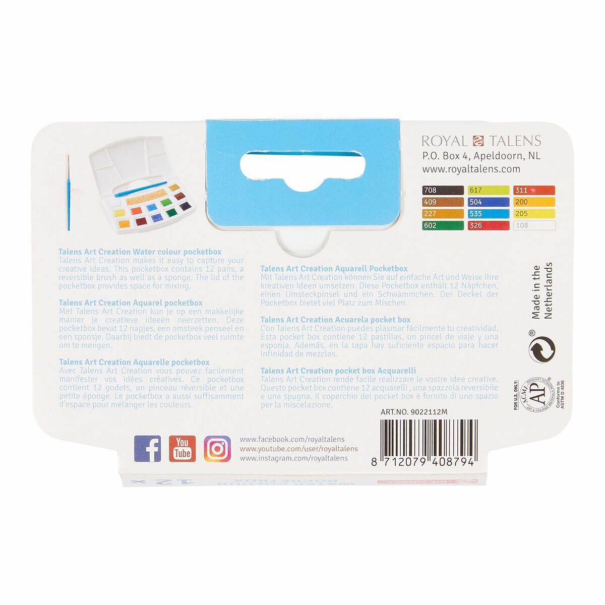 Zestaw Farb Akwarelowych Talens Art Creation POCKET BOX